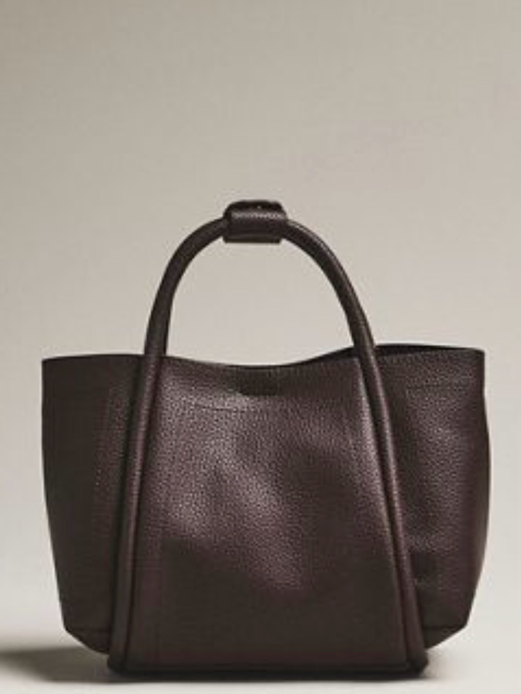 Anthropologie Mini Pebbled Satchel In Chocolate Brown